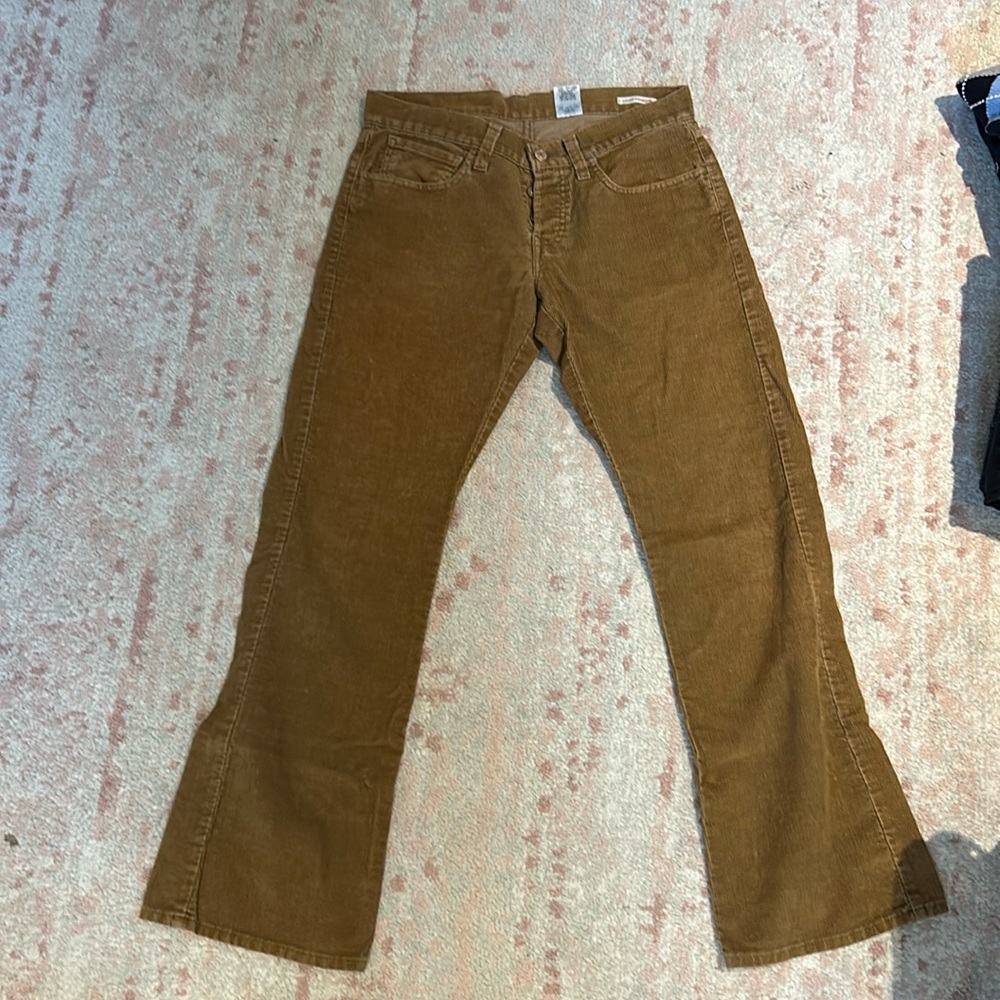 Low rise corduroyed jeans
